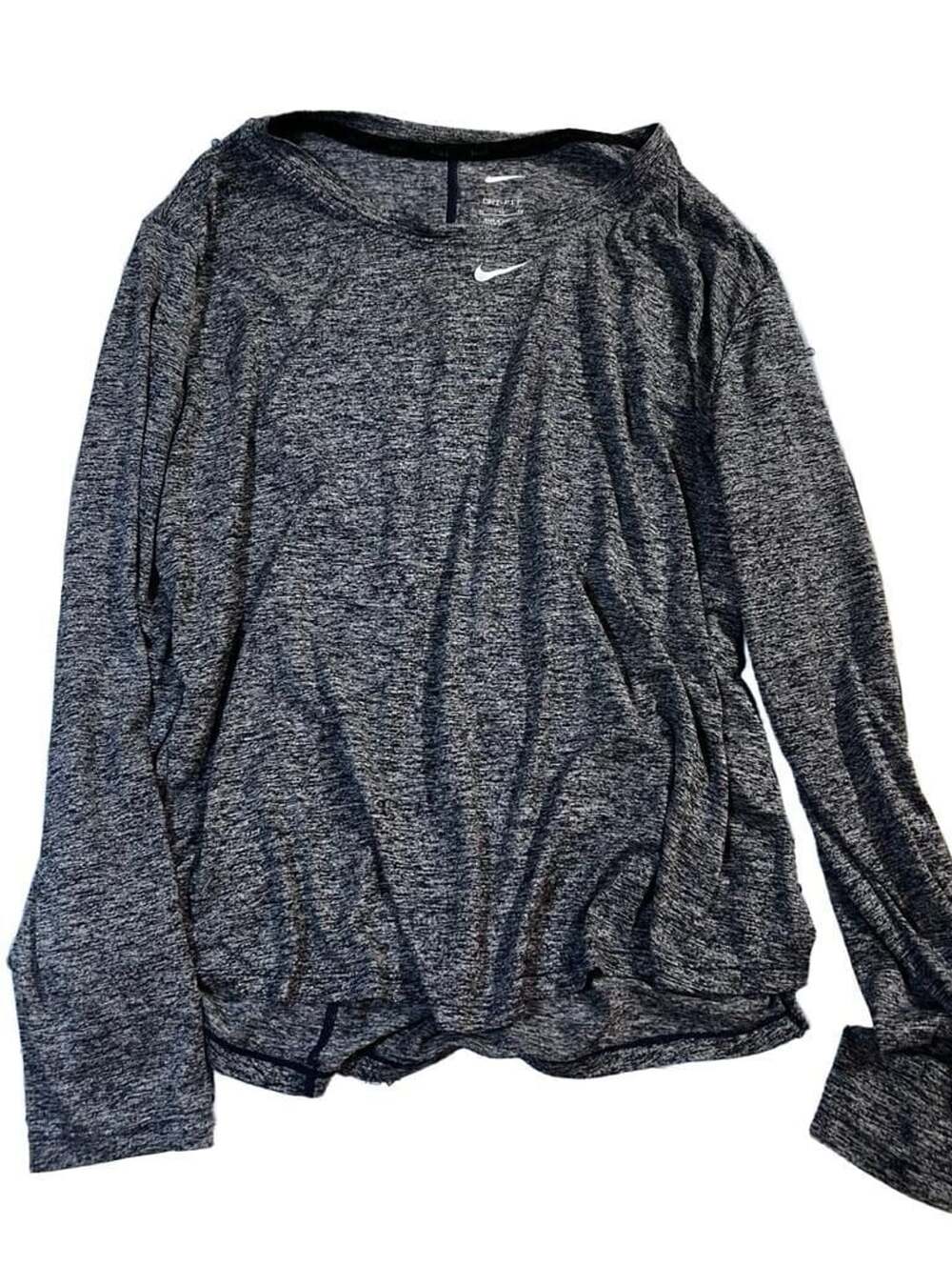 Nike Dri-Fit Women's Heathered Blue Long Sleeve Athletic Shirt